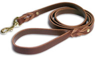 Braided Leather Dog Lead for Great Dane training