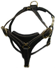 Easy Walk Harness Dog Harness - Leather padded harness - H3