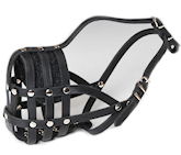 Great Dane leather dog muzzle- big muzzle