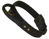 Latigo Leather Agitation Dog Collar With Handle for Great Dane