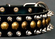 Studded Latigo Leather Dog Collar for Great Dane