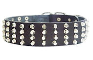 Wide Studded Leather Dog Collar-2 inch wide for Great Dane