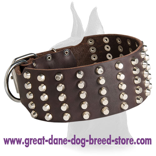 Great Dane Leather Collar Extra Wide