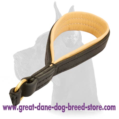 Non-stretch Great Dane Leather Dog Leash