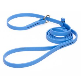 Solid Blue Biothane Great Dane Leash and Collar Combo