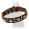 "Rock n Roll" Leather Collar with Extravagant Decoration