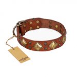 "Flight of Fancy" FDT Artisan Adorned Leather Great Dane Collar