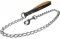 Large Chain Leash with Leather Handle 32 inch for Great Dane