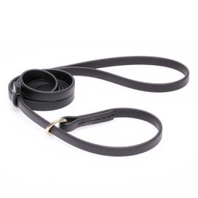 Black Biothane Great Dane Leash and Collar Combo