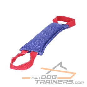 French Linen Dog Bite Tug of Medium Hardness with Two Handles - 2 1/3 inch x 15 3/4 inch (6 cm x 40 cm)