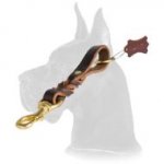 Short Leather Pull Tab Leash for Great Dane