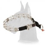 New Design Stainless Steel Dog Pinch Prong Collar with Click Lock Buckle and Nylon Loop - 3.2mm