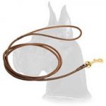 Deluxe Round Leather Leash for Great Dane