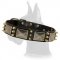 Exquisite Leather Collar with plates and spikes for Great Dane