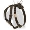 Great Dane Puppy Genuine Leather Dog Harness with Cones for Puppies