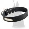 Simple Design Leather Collar with id tag for Great Dane