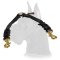 Braided leather coupler for walking 2 Gread Danes