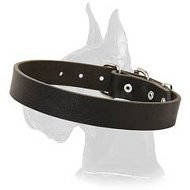 Simple Design Leather Collar for Great Dane