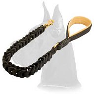 Anti-pulling Leather Leash with Padded Handle for Great Dane