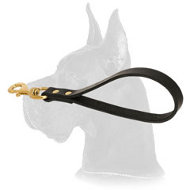 Short Leather Great Dane Leash