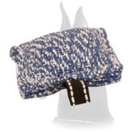 New French Linen Compact Bite Tug with Small Loop for Great Dane