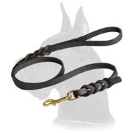 High Quality Handcrafted Leather Dog Leash for Walking the Great Dane