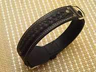 Gorgeous Wide 2 Ply Leather Dog Collar