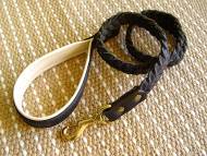 Braided Handcrafted Leather Dog Leash(not nickel, not bronze)