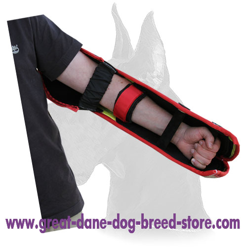 Reliable bite dog jute sleeve with velcro straps super safe