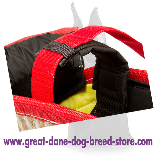 Reliable bite dog jute sleeve with velcro straps