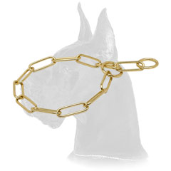 Great Dane Choke Dog Collar of Strong Brass