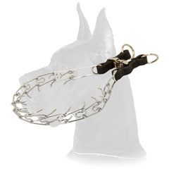  Great Dane Training Prong Collar of Chrome Plated Steel