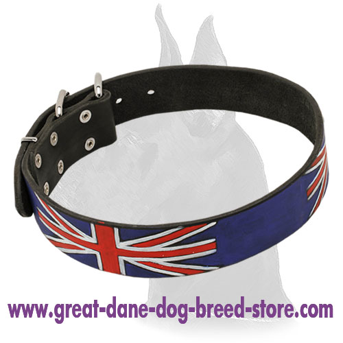 Fashion Leather Great Dane Collar for Walking