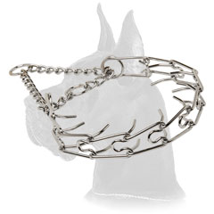 Pinch Collar Made of Chrome Plated Steel
