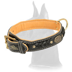 Comfortable Leather Great Dane Collar