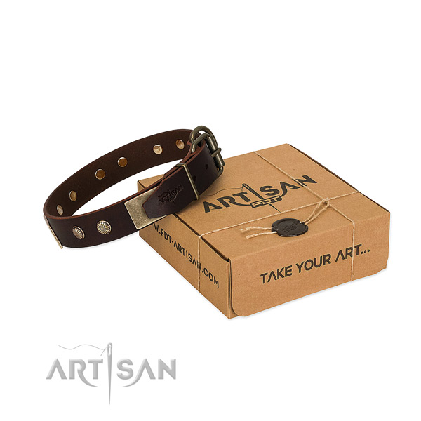 Durable decorations on dog collar for comfy wearing