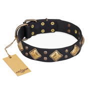 "Fancy-Schmancy" FDT Artisan Studded Leather Great Dane Collar