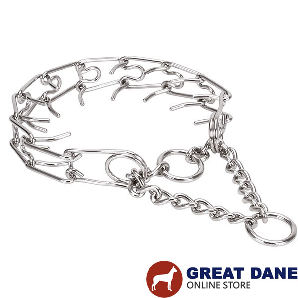 Reliable stainless steel dog pinch collar with corrosion proof removable links