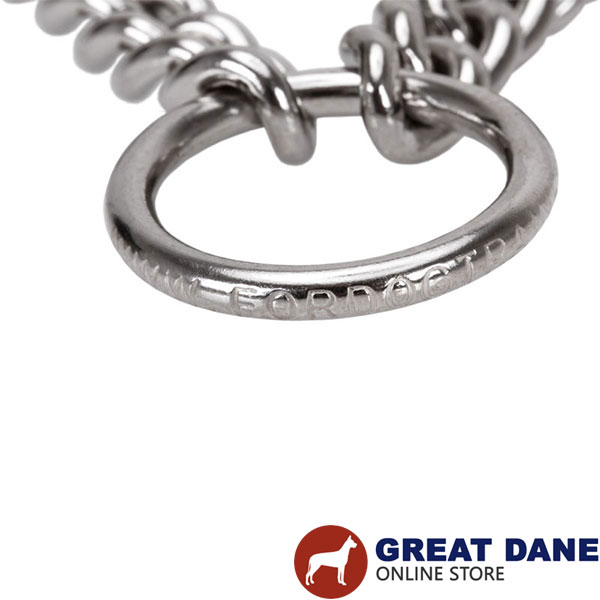 Top quality chrome plated steel prong collar for disobedient pets