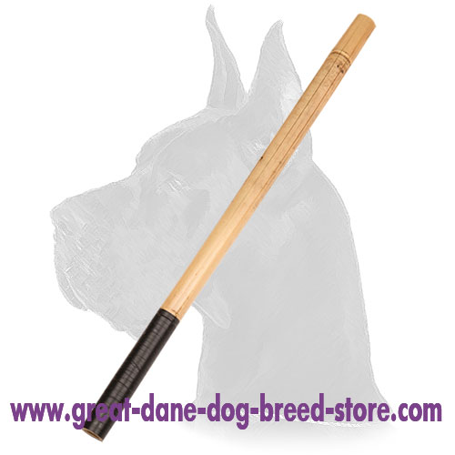 Training Dog Bamboo Stick with Covered Handle Grip