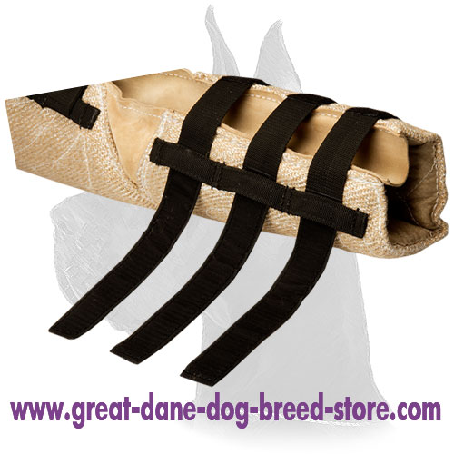  Hidden bite sleeve with velcro straps