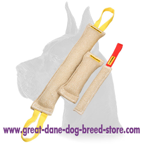 Jute Dog Bite Tugs Equipped with one Handles