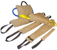 Great Dane Training supplies jute bite tugs set