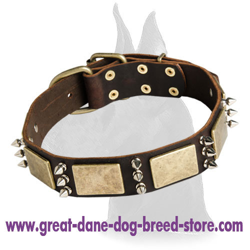 Original Leather Dog Collar for Great Dane