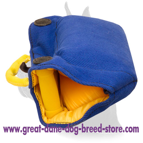 French Linen Great Dane Bite Builder with Inside Handles