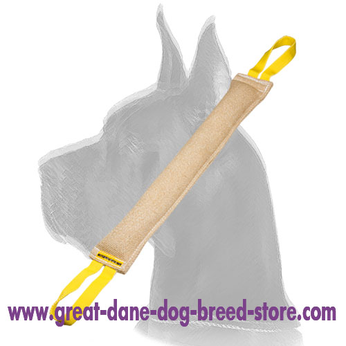 Large Jute Bite Tug for Young Great Dane Training
