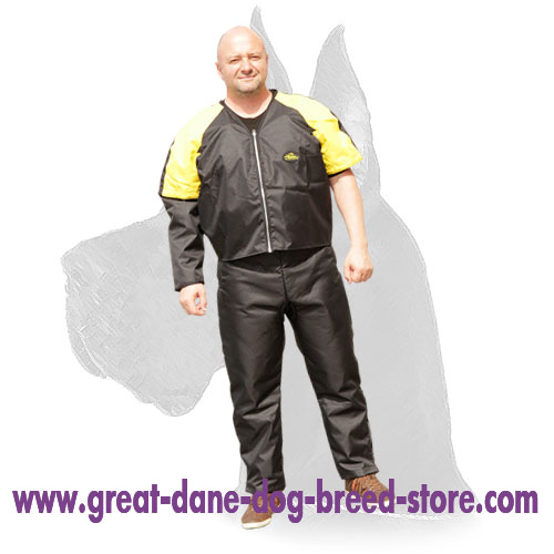 Nylon protection jacket with easy removable sleeve for Great Dane trainer