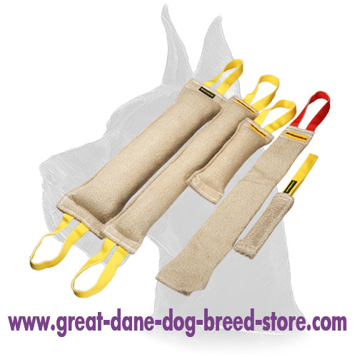 Great Dane Bite Tug Set of Jute with the Gift - Click Image to Close