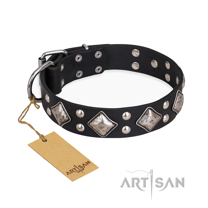 "Smart Geometry" FDT Artisan Studded Leather Great Dane Collar