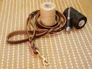 Leather Dog Leash With Extra Handle